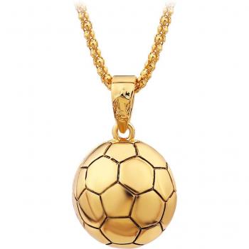 Collar Deportivo de Hombre con Colgante de Pelota de Fútbol