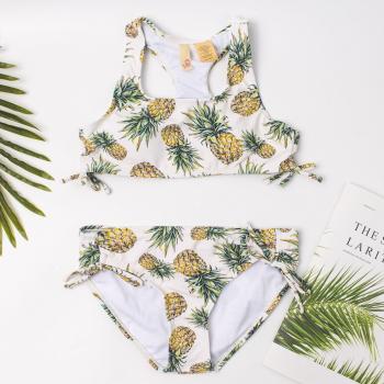 Bañador Infantil Piña con Detalle Cruzado