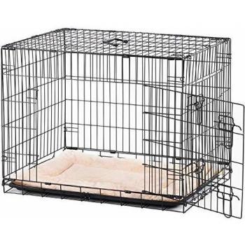 Cage de Transport Pliante pour Chien Noir 76 x 53 x 57 cm