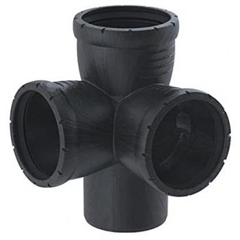 Geberit Silent Pro Eckabzweig 393459141 DN 90/90/90, 87,5°, schalldämmend