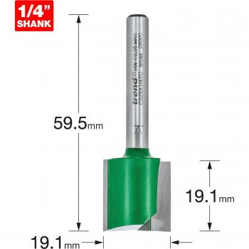 Trend CRAFTPRO Two Flute Straight Router Cutter 19.1mm