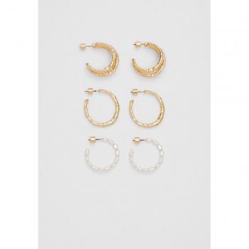 Orecchielli Cerchio con Perla Oro OS Stradivarius