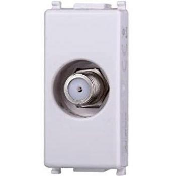 Prise Télévision TV Satellite Type-F à Vis – Modèle Vimar Plana, Blanc, EV2252