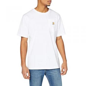T-shirt Carhartt à Manches Courtes K87 Coupe Détendue Blanc taille S