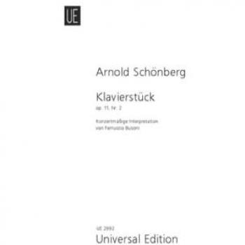 Partitions classique UNIVERSAL EDITION SCHÖNBERG A.