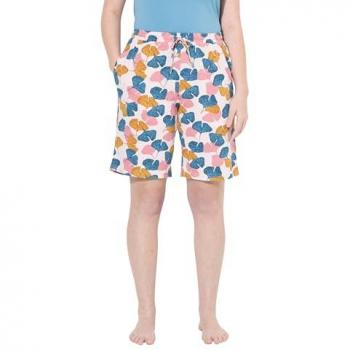 Biobaumwoll-Pyjama-Shorts von Ulla Popken – Damen, Rosa, Größe 54/56