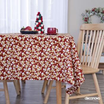 Deconovo Nappe Pique‑Nique 140×200 cm Rouge, Semi Imperméable pour Jardin