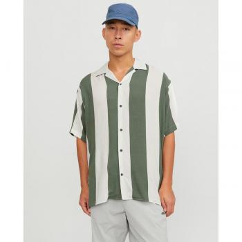 Jack & Jones Striped Short Sleeve Button-Fastening Shirt, Male, Multicolor, Size L