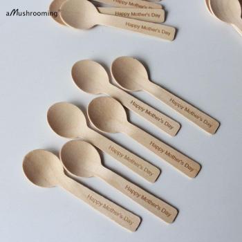 Cuillères à glace personnalisées en bois