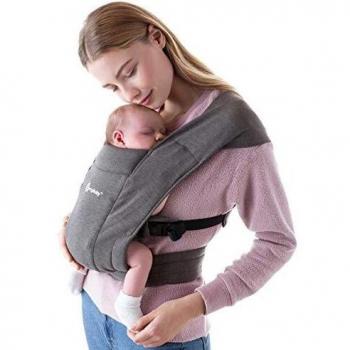 Ergobaby Embrace Porte Bébé Nouveau-né Physiologique et Ergonomique Extrêmement Doux, Gris Mélangé