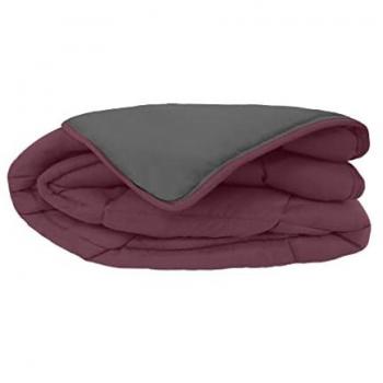 Couette Microfibre Réversible Violet Parme – 240×220 cm, 200 g/m²