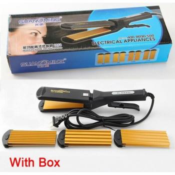 Plattenglatten‑Crimpen‑Eisen für Frauen – 4‑faches Stylingwerkzeug mit Tiefwelle