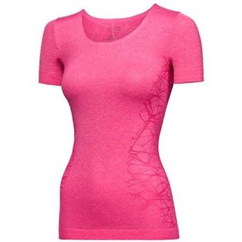 Schiesser Damen Halbarm Sportshirt ultraleicht nahtlos pink meliert