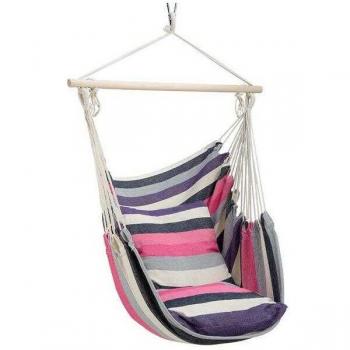 Chaise NILS rose en coton résistant