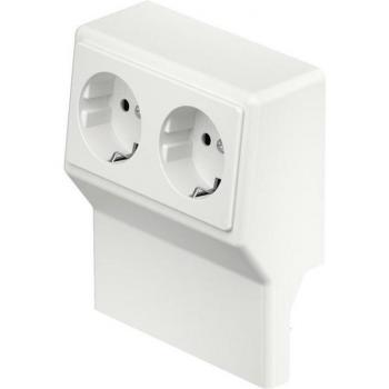 Sistema Battiscopa Schuko 1pz Bianco Puro