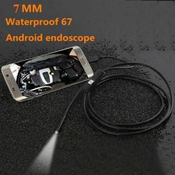 Cámara endoscópica USB para dispositivos Android, boroscopio de inspección 2M, 5.5m, 7mm