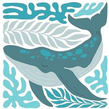 Art Décoratif Baleine 30x30 cm CEANOTHE