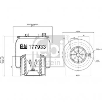 Luftfederung FEBI BILSTEIN 177933