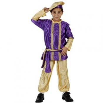 Atosa-96351 Disfraz PAJE niño Talla 3-4 años Navidad Multicolor