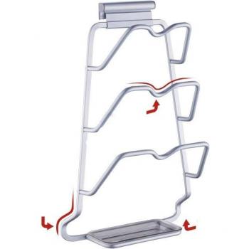 No Drill Pot Lid Holder Wall Shelf