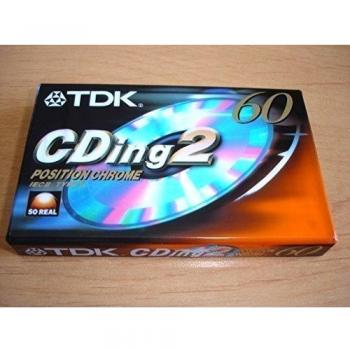 Tubo Cassette TDK CDing 60 con Acabado en Cromado