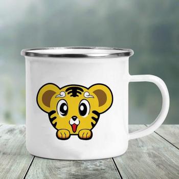 Taza de Agua Esmalte Panda para Desayuno