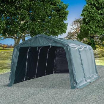 Heavy-Duty Livestock Tent 3.3x6.4m Dark Green PVC 550 g/m²