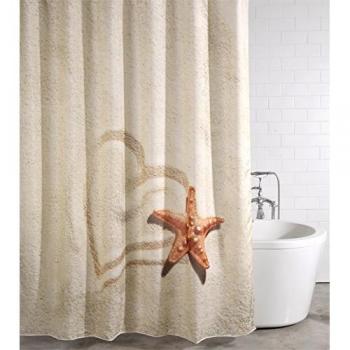 Sanilo Duschvorhang Sandy 180 x 200 cm, 100% wasserdicht, hochwertige Qualität