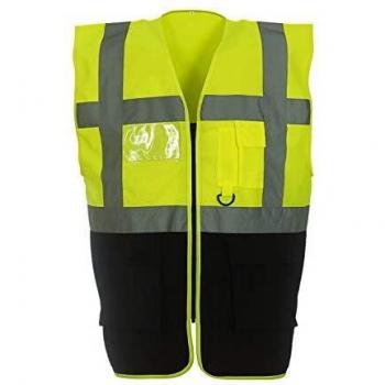 Yoko Hi-Vis Executive Waistcoat Medium Yellow/Black