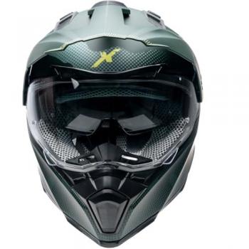 Casque Moto Homologué ELECTRON 3 ARCANE Kaki Jaune