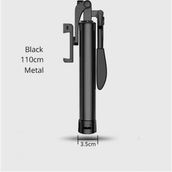 Maman Mini‑Bâton 80‑160 cm Bluetooth, Stabilisateur Vidéo, Trépied