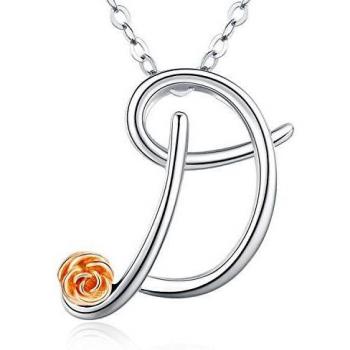 Collier Initiale Script Cursif 925 Argent Sterling