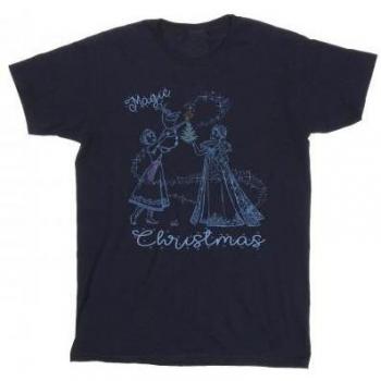 T-shirt magique de Noël Disney La Reine des Neiges pour garçons 12-13 ans noir