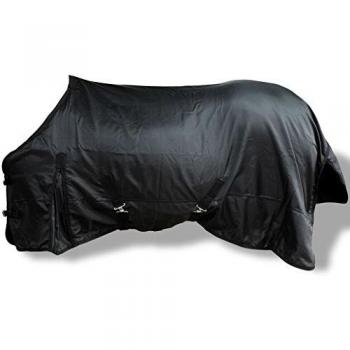 Fleece Rug with Surcingles 125 cm Black