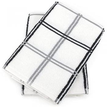 Lot de 2 serviettes de cuisine éponge 50x50 cm