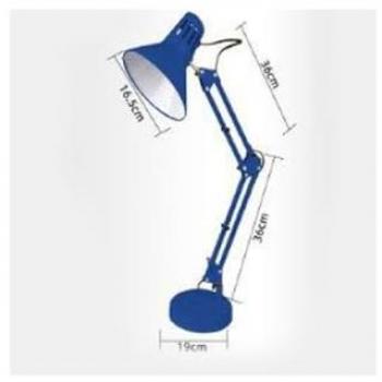 Lampada da Tavolo Blu con Braccio Snodabile e Attacco E27