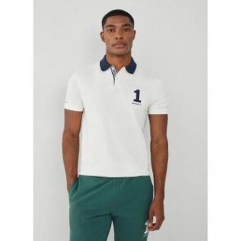Polo Hackett London Heritage Number en color Blanco para Hombre