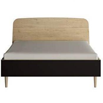 Lit Gami Axel 2 Personnes Panneau de Particules Châtaignier Naturel