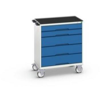 Mobilier roulant Bott Verso, 5 compartiments lourds