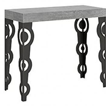 Console Karamay petit extensible béton 196 cm