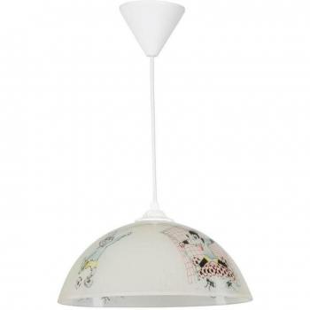 Lampada per bambini Mufi MDL4164 vetro bianco con motivi EFFEZ