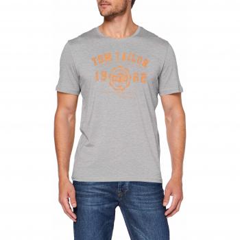 TOM TAILOR Herren Shirt, Grau (Middle Grey Melange)