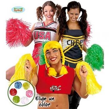 Pom Poms Bianchi con Manico Nero