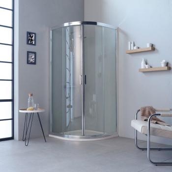 Porta Doccia Angolo 80x80 Cristallo Trasparente