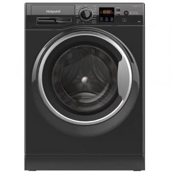 Hotpoint A-Rated 10 kg Washing Machine with 1400 Spin, NSWM1046BSUK, Black