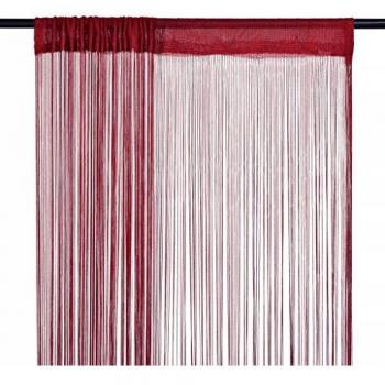 VidaXL Set of 2 Burgundy String Curtains