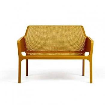 DIVANO POLIPROPILENE NET BENCH 2 POSTI LINEARE SENAPE 40338