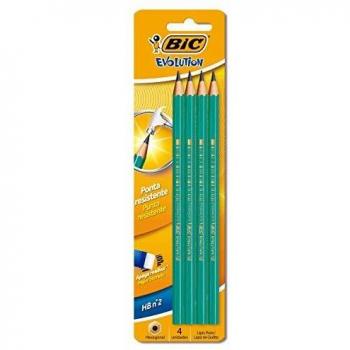 Bic Evolution Pack De 4 Lapices De Grafito Hexagonal