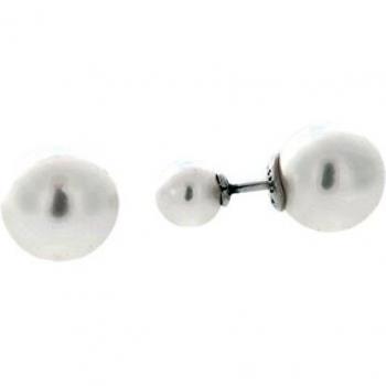 Pendientes de Plata con Perla Cristalizada