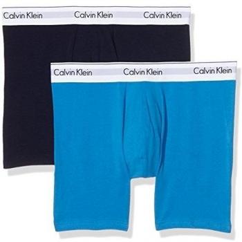 Calvin Klein 2P Boxer Brief, Baño para Hombre, Azul (Lynx Blue)